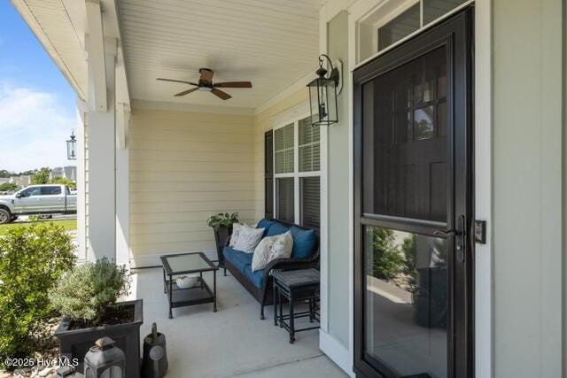 400 Lanyard Dr, Newport, NC 28570 - covered porch with ceiling fan