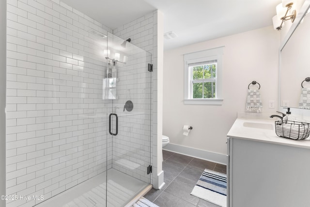 1112 Winged Seed Way, Wilmington, NC 28409 - full bathroom featuring vanity, tile patterned floors, and a stall shower