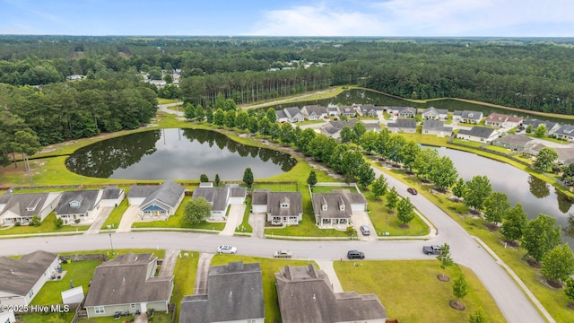 102 Bandon Dr, New Bern, NC 28562 - aerial view of residential area with a forest and a nearby body of water
