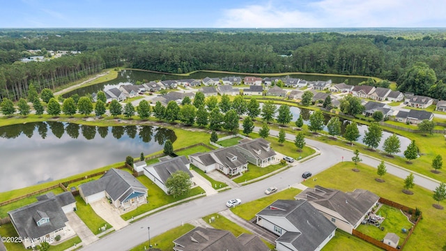 102 Bandon Dr, New Bern, NC 28562 - aerial view of residential area featuring a heavily wooded area and a large body of water