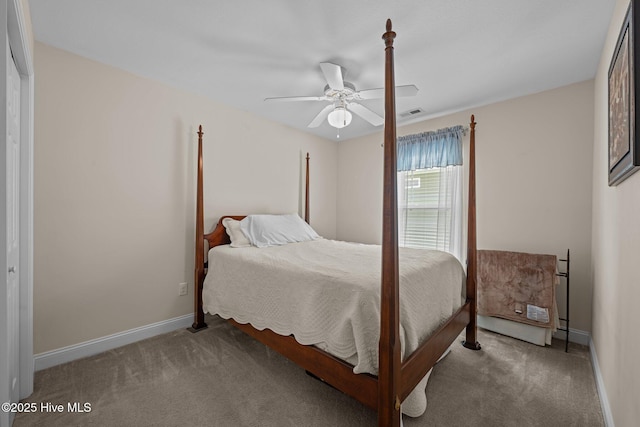102 Bandon Dr, New Bern, NC 28562 - bedroom with carpet floors and a ceiling fan