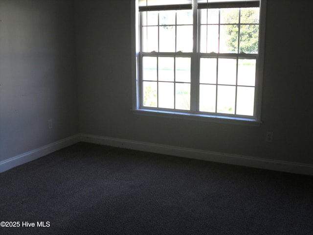 124 Pella Ln, New Bern, NC 28562 - empty room with dark colored carpet and baseboards