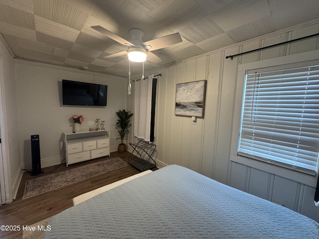 121 Cedar Point Blvd, Cedar Point, NC 28584 - bedroom with wood finished floors and ceiling fan