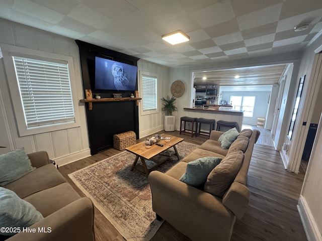 121 Cedar Point Blvd, Cedar Point, NC 28584 - living room with wood finished floors and baseboards