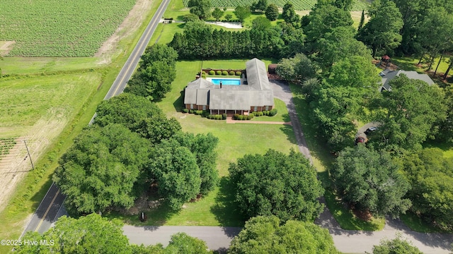 3509 Lakeview Trl, Kinston, NC 28504 - overview of rural landscape with abundant farmland and a pool
