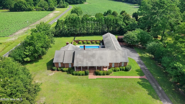 3509 Lakeview Trl, Kinston, NC 28504 - overview of rural landscape featuring large plots for crops