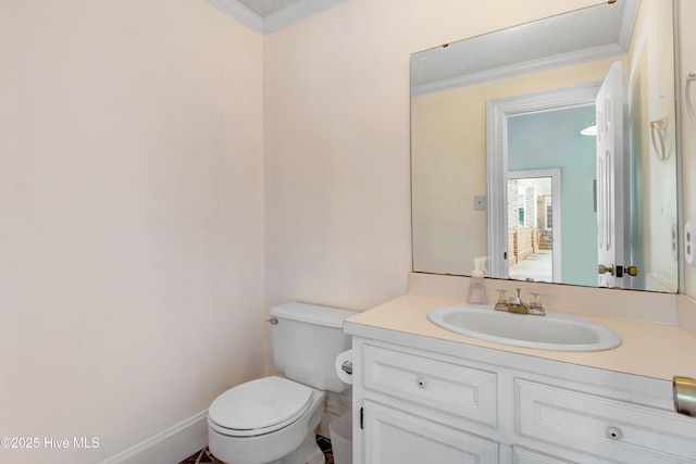 3509 Lakeview Trl, Kinston, NC 28504 - bathroom with vanity and ornamental molding
