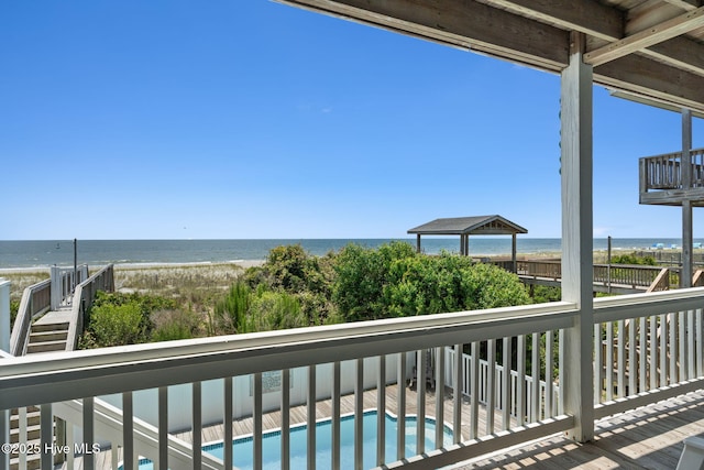 533 Ocean Blvd W, Holden Beach, NC 28462 - balcony featuring a water view