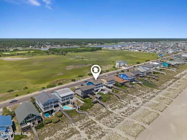 533 Ocean Blvd W, Holden Beach, NC 28462 - aerial perspective of suburban area with a large body of water and a golf club