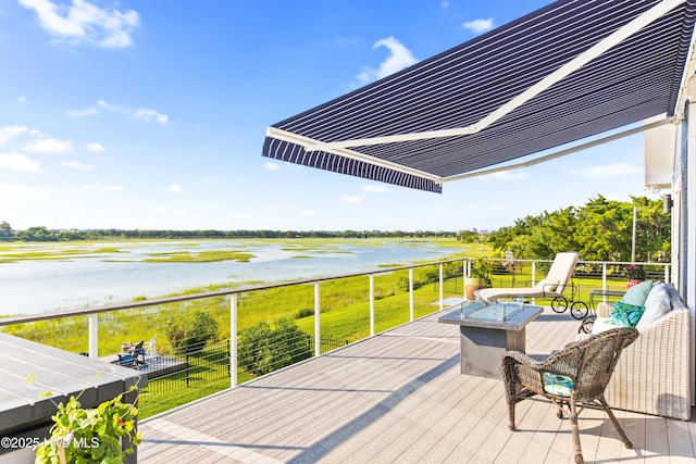 15 Coral Dr, Wrightsville Beach, NC 28480 - deck featuring a water view