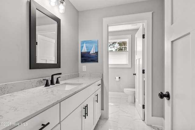 28 Kahkwa Trl, Pinehurst, NC 28374 - bathroom featuring marble finish floors and vanity