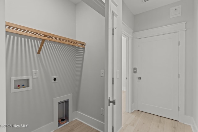 207 Spartanburg Ave Unit 1 & 2, Carolina Beach, NC 28428 - laundry room featuring hookup for a washing machine, light wood finished floors, and hookup for an electric dryer