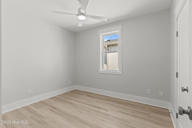 207 Spartanburg Ave Unit 1 & 2, Carolina Beach, NC 28428 - spare room featuring ceiling fan and light wood finished floors