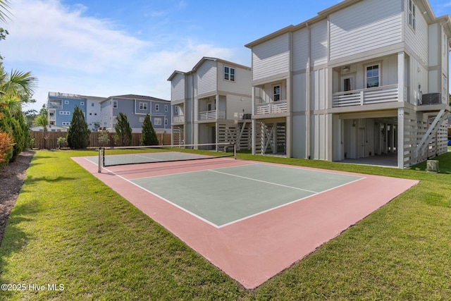 207 Spartanburg Ave Unit 1 & 2, Carolina Beach, NC 28428 - view of tennis court with a residential view