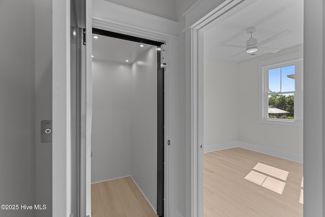 207 Spartanburg Ave Unit 1 & 2, Carolina Beach, NC 28428 - corridor with light wood finished floors and baseboards