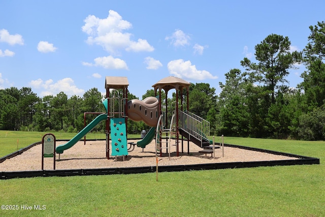 2526 Longleaf Pine Cir, Leland, NC 28451 - community playground featuring a lawn