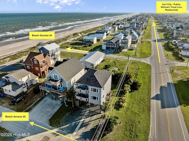 8202 5th Ave, North Topsail Beach, NC 28460 - aerial view of residential area with unending shoreline