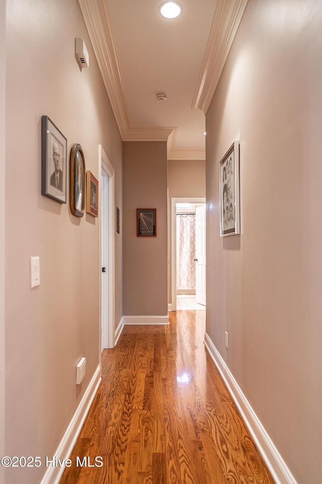 56 Kilbride Dr, Pinehurst, NC 28374 - hallway with wood finished floors and crown molding