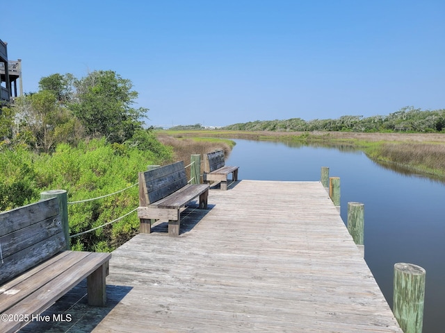 301 Mandalay Ct Unit F, Surf City, NC 28445 - dock featuring a water view