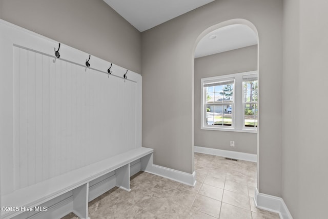 16 Starlit Ln, Pinehurst, NC 28374 - mudroom featuring arched walkways and light tile patterned floors