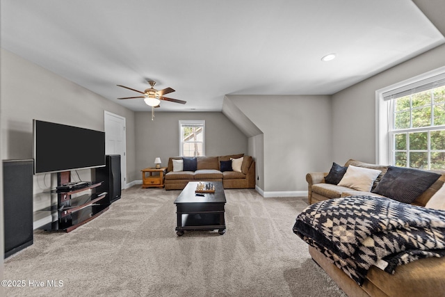 16 Starlit Ln, Pinehurst, NC 28374 - living area featuring carpet and a ceiling fan