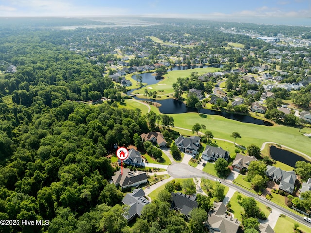 2675 Four Oak Rd, Southport, NC 28461 - aerial perspective of suburban area with a large body of water and a local golf course