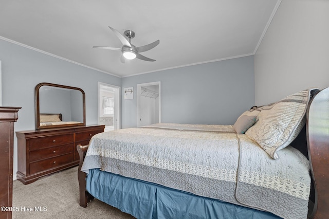 116 Waterside Dr, Bath, NC 27808 - bedroom with carpet flooring, crown molding, and ceiling fan