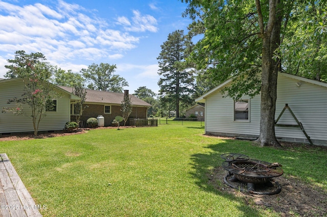 116 Waterside Dr, Bath, NC 27808 - view of yard featuring an outdoor fire pit