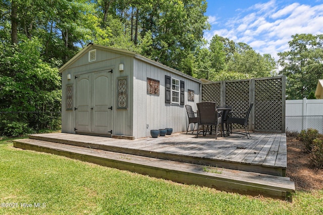 116 Waterside Dr, Bath, NC 27808 - view of shed featuring outdoor dining space