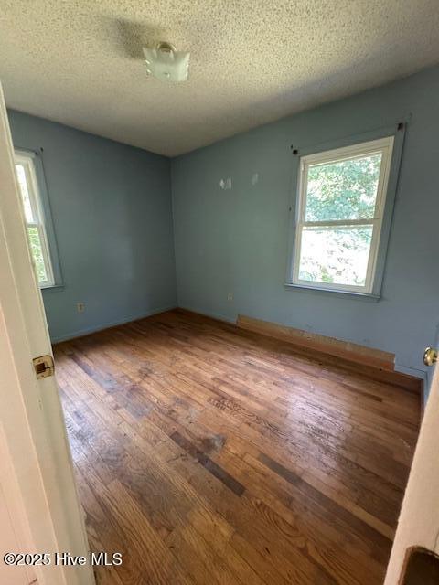 1522 Parson Grove Church Rd, Wadesboro, NC 28170 - unfurnished room with a textured ceiling, plenty of natural light, and wood finished floors