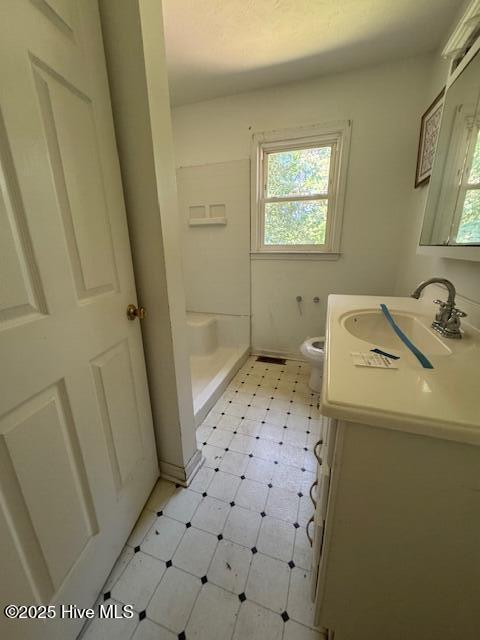 1522 Parson Grove Church Rd, Wadesboro, NC 28170 - bathroom featuring vanity, a shower, and tile patterned floors