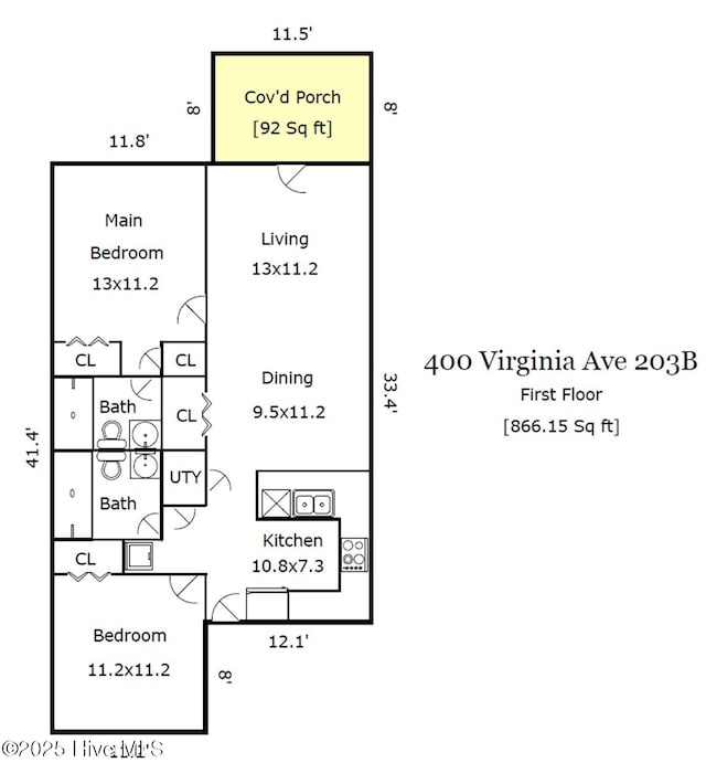 400 Virginia Ave Unit 203B, Carolina Beach, NC 28428 - view of room layout