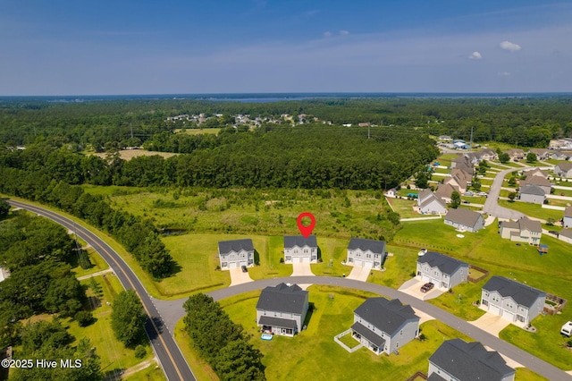 107 Pasture Ln Unit B, Swansboro, NC 28584 - aerial view of residential area with a heavily wooded area