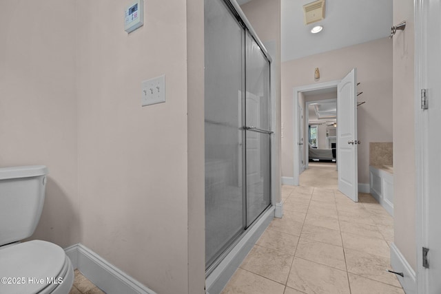 106 Blue Heron Cir, Sneads Ferry, NC 28460 - full bath with a tub to relax in, tile patterned floors, and a shower with shower door