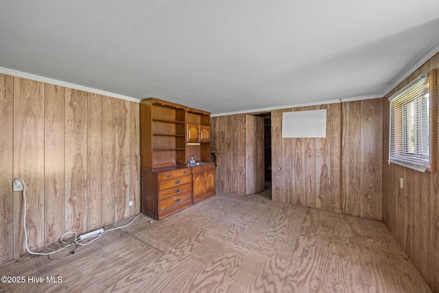 1902 York St, Kinston, NC 28504 - unfurnished bedroom with wooden walls