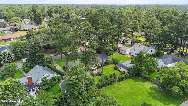 1902 York St, Kinston, NC 28504 - aerial perspective of suburban area with a forest