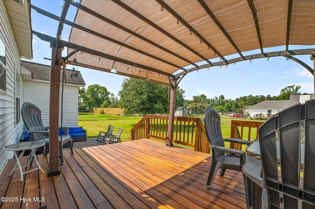 2824 Preston Ln, Grimesland, NC 27837 - wooden terrace with an outdoor living space
