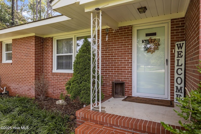 203 James St, Vanceboro, NC 28586 - property entrance with brick siding and covered porch