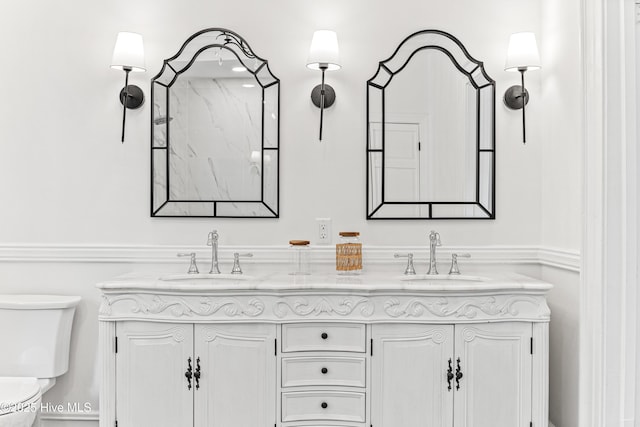 503 S 3rd St, Wilmington, NC 28401 - bathroom featuring double vanity and a shower