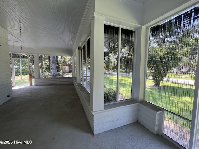 148 N Mitchell Ford Rd, Clarkton, NC 28433 - unfurnished sunroom with ornamental molding