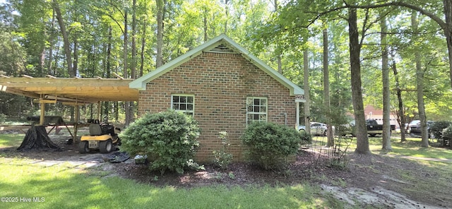 3129 Lake Pointe Trl, Rocky Mount, NC 27804 - view of side of home with brick siding