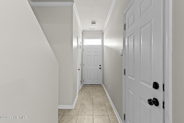 231 Glenhaven Ln, Jacksonville, NC 28546 - hall featuring crown molding and light tile patterned floors