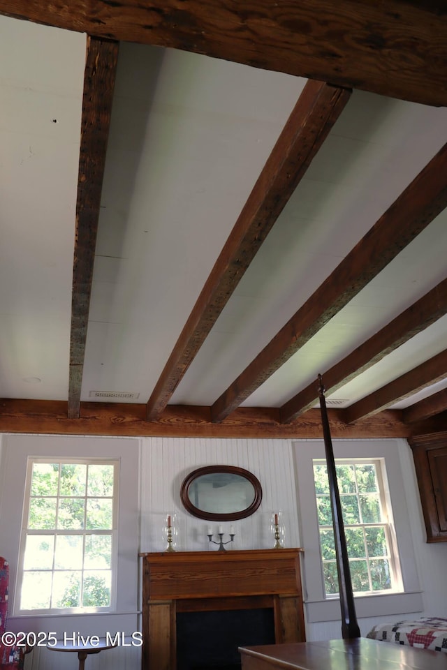 212 Carteret St, Bath, NC 27808 - detailed view of beamed ceiling
