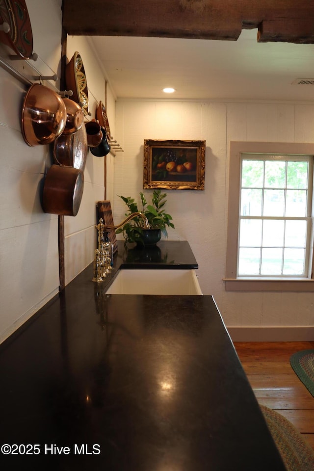 212 Carteret St, Bath, NC 27808 - detailed view of wood finished floors and baseboards