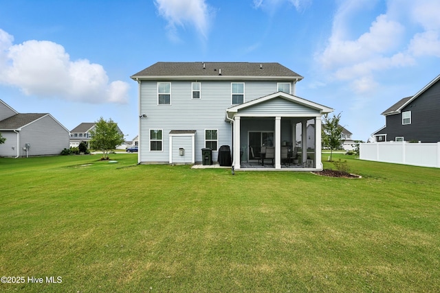 129 Glenmoor Path, Moyock, NC 27958 - rear view of house with a sunroom