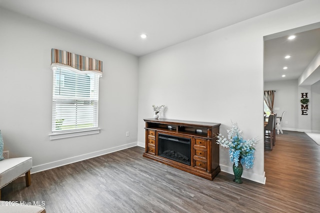 129 Glenmoor Path, Moyock, NC 27958 - living room featuring wood finished floors, recessed lighting, and a fireplace