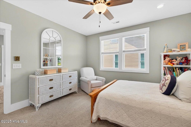 385 Summerhouse Dr, Holly Ridge, NC 28445 - carpeted bedroom with ceiling fan and baseboards