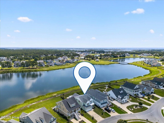 385 Summerhouse Dr, Holly Ridge, NC 28445 - aerial perspective of suburban area with a nearby body of water