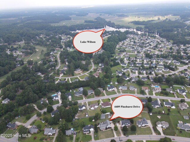 4409 Pinehurst Dr N, Wilson, NC 27896 - aerial view of property and surrounding area
