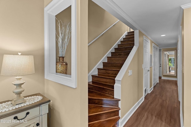 241 Saint James Ct, Wilmington, NC 28409 - stairway featuring wood finished floors and recessed lighting